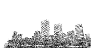 soyut mimari duvar kağıdı tasarımı, dijital konsept arkaplan