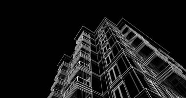 soyut mimari duvar kağıdı tasarımı, dijital konsept arkaplan