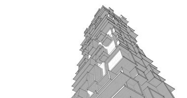 soyut mimari duvar kağıdı tasarımı, dijital konsept arkaplan