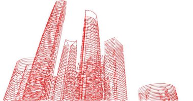 soyut mimari duvar kağıdı tasarımı, dijital konsept arkaplan