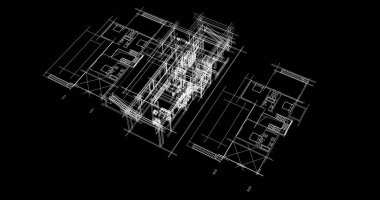 soyut mimari duvar kağıdı tasarımı, dijital konsept arkaplan