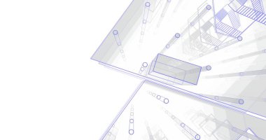 soyut mimari duvar kağıdı tasarımı, dijital konsept arkaplan