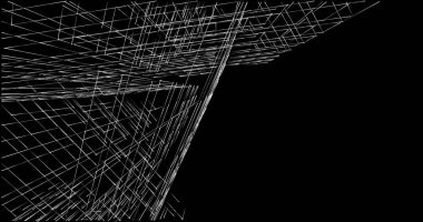 soyut mimari duvar kağıdı tasarımı, dijital konsept arkaplan
