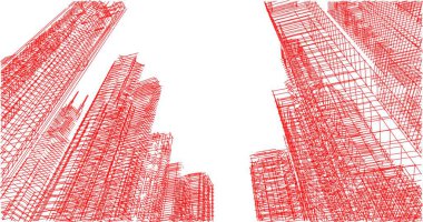 soyut mimari duvar kağıdı tasarımı, dijital konsept arkaplan