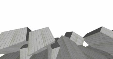 Mimari sanat konseptinde soyut çizgiler, minimum geometrik şekiller. 