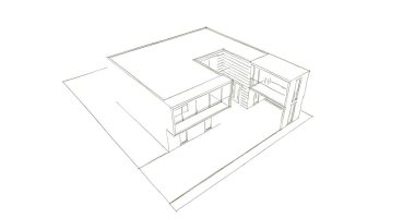 soyut mimari duvar kağıdı tasarımı, dijital konsept arkaplan