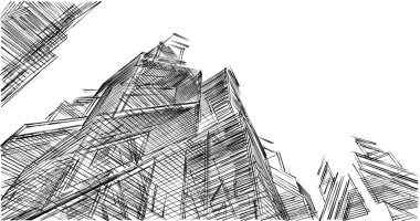 soyut mimari duvar kağıdı tasarımı, dijital konsept arkaplan