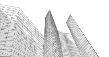 soyut mimari duvar kağıdı tasarımı, dijital konsept arkaplan