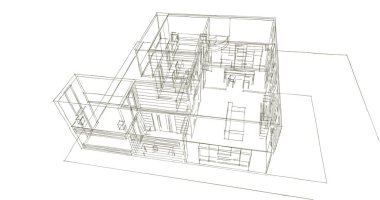 soyut mimari duvar kağıdı tasarımı, dijital konsept arkaplan