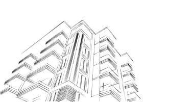 soyut mimari duvar kağıdı tasarımı, dijital konsept arkaplan