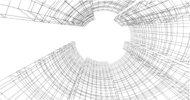 soyut mimari duvar kağıdı tasarımı, dijital konsept arkaplan
