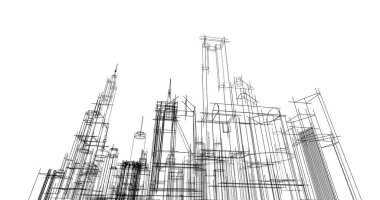 soyut mimari duvar kağıdı tasarımı, dijital konsept arkaplan