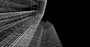 soyut mimari duvar kağıdı tasarımı, dijital konsept arkaplan