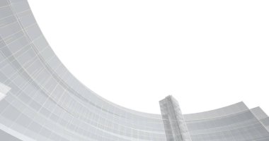 Mimari sanat konseptinde soyut çizgiler, minimum geometrik şekiller. 