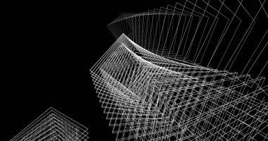 soyut mimari duvar kağıdı tasarımı, dijital konsept arkaplan