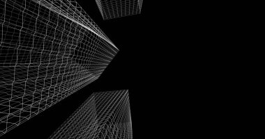 soyut mimari duvar kağıdı tasarımı, dijital konsept arkaplan