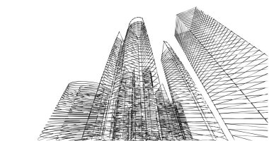 soyut mimari duvar kağıdı tasarımı, dijital konsept arkaplan
