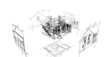 soyut mimari duvar kağıdı tasarımı, dijital konsept arkaplan
