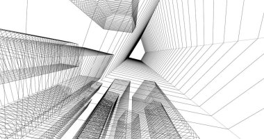 soyut mimari duvar kağıdı tasarımı, dijital konsept arkaplan