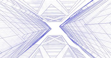 soyut mimari duvar kağıdı tasarımı, dijital konsept arkaplan