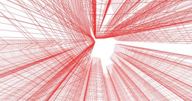 soyut mimari duvar kağıdı tasarımı, dijital konsept arkaplan