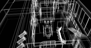 soyut mimari duvar kağıdı tasarımı, dijital konsept arkaplan