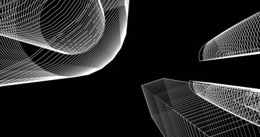 soyut mimari duvar kağıdı tasarımı, dijital konsept arkaplan