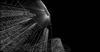 soyut mimari duvar kağıdı tasarımı, dijital konsept arkaplan