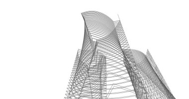 soyut mimari duvar kağıdı tasarımı, dijital konsept arkaplan