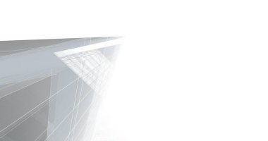 Mimari sanat konseptinde soyut çizgiler, minimum geometrik şekiller. 