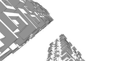 soyut mimari duvar kağıdı tasarımı, dijital konsept arkaplan