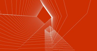 Mimari sanat konseptinde soyut çizgiler, minimum geometrik şekiller. 