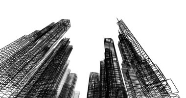 soyut mimari duvar kağıdı tasarımı, dijital konsept arkaplan