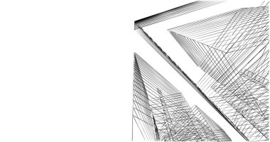 soyut mimari duvar kağıdı tasarımı, dijital konsept arkaplan