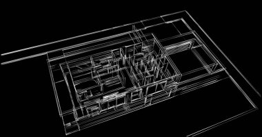 soyut mimari duvar kağıdı tasarımı, dijital konsept arkaplan