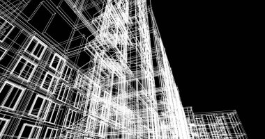 soyut mimari duvar kağıdı tasarımı, dijital konsept arkaplan