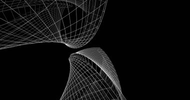 soyut mimari duvar kağıdı tasarımı, dijital konsept arkaplan