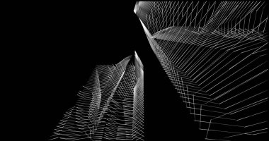 soyut mimari duvar kağıdı tasarımı, dijital konsept arkaplan