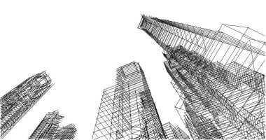 soyut mimari duvar kağıdı tasarımı, dijital konsept arkaplan