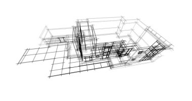 soyut mimari duvar kağıdı tasarımı, dijital konsept arkaplan