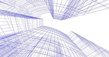 soyut mimari duvar kağıdı tasarımı, dijital konsept arkaplan