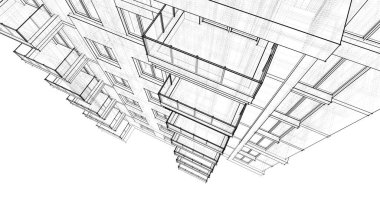 soyut mimari duvar kağıdı tasarımı, dijital konsept arkaplan