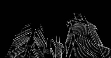 soyut mimari duvar kağıdı tasarımı, dijital konsept arkaplan