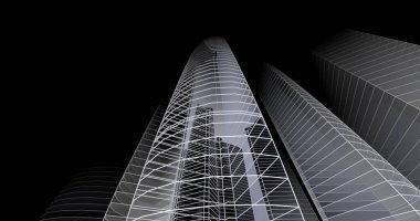 soyut mimari duvar kağıdı tasarımı, dijital konsept arkaplan