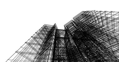 soyut mimari duvar kağıdı tasarımı, dijital konsept arkaplan