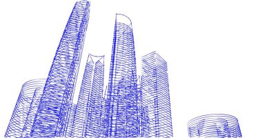 soyut mimari duvar kağıdı tasarımı, dijital konsept arkaplan