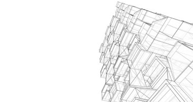 soyut mimari duvar kağıdı tasarımı, dijital konsept arkaplan