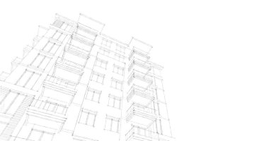 soyut mimari duvar kağıdı tasarımı, dijital konsept arkaplan