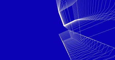 Mimari sanat konseptinde soyut çizgiler, minimum geometrik şekiller. 