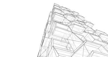 soyut mimari duvar kağıdı tasarımı, dijital konsept arkaplan